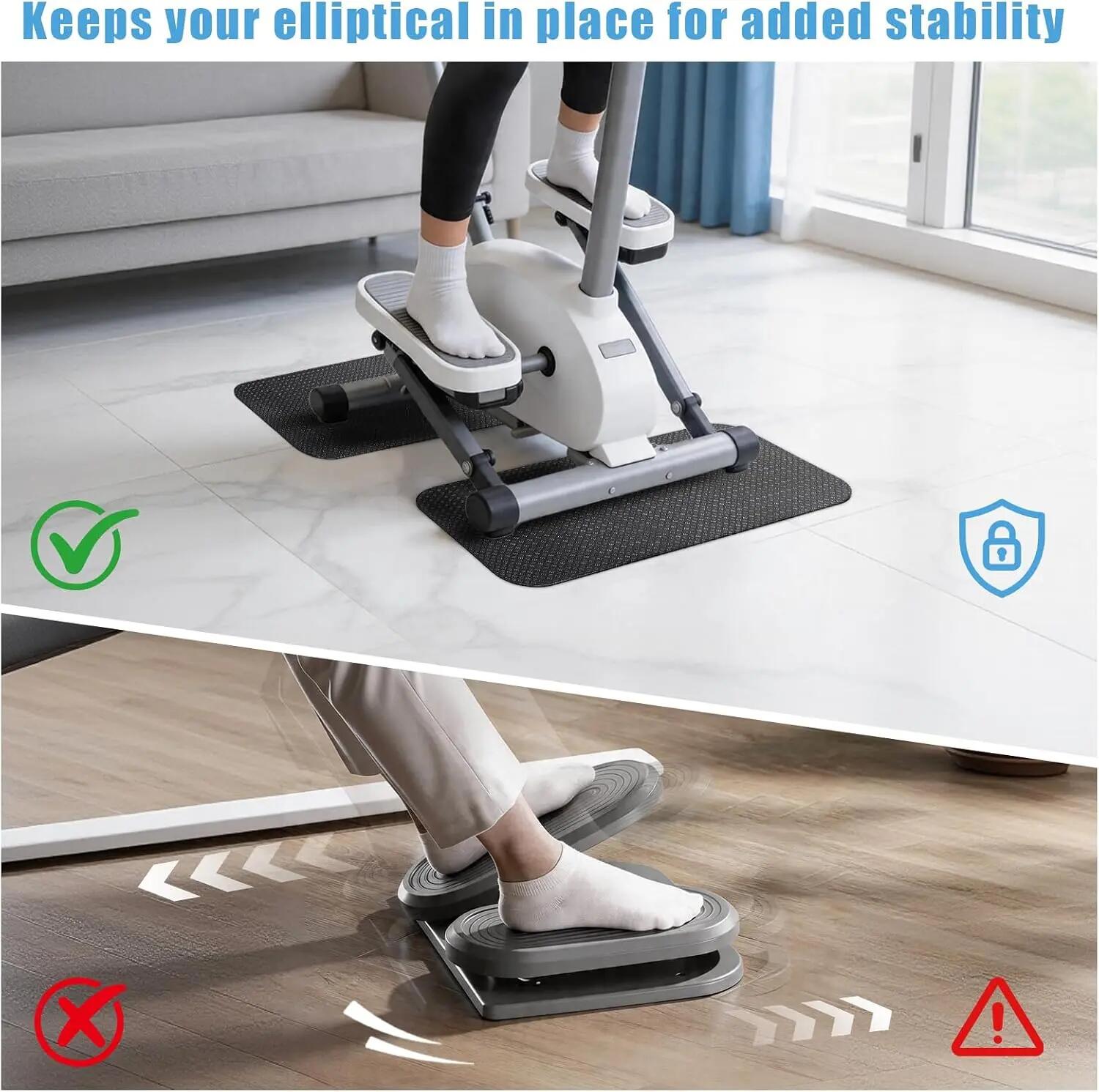 Tapis de sol pour vélo elliptique, tapis d'entraînement antidérapant, tapis de p 3/7