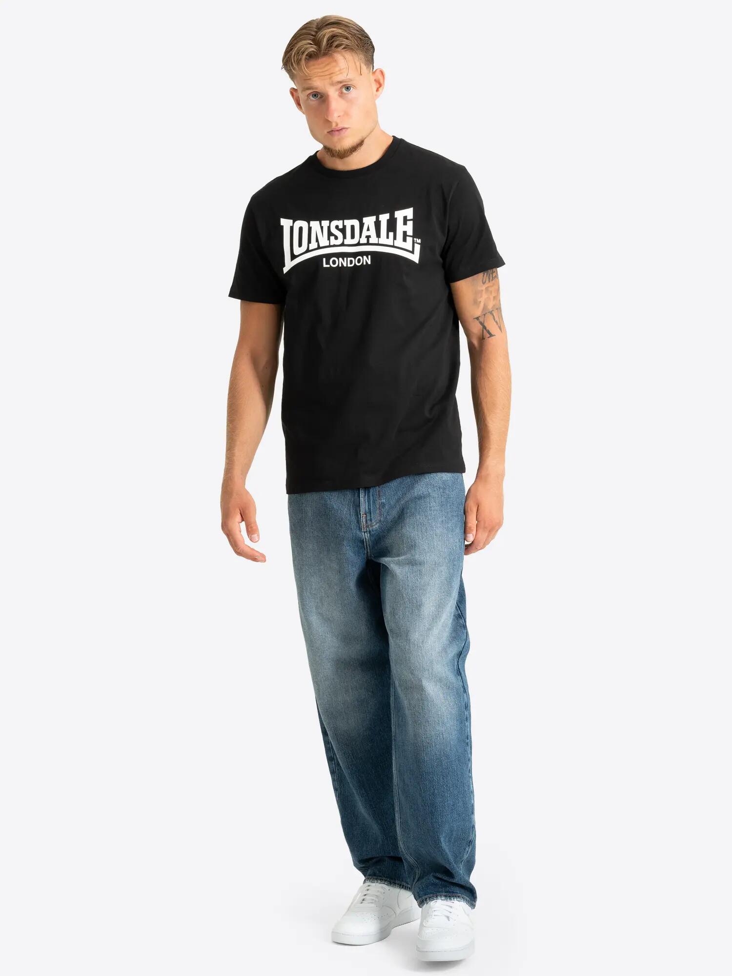 Lonsdale T-Shirt & Vest Set Neasden 117937 Black/White-XXL 4/7