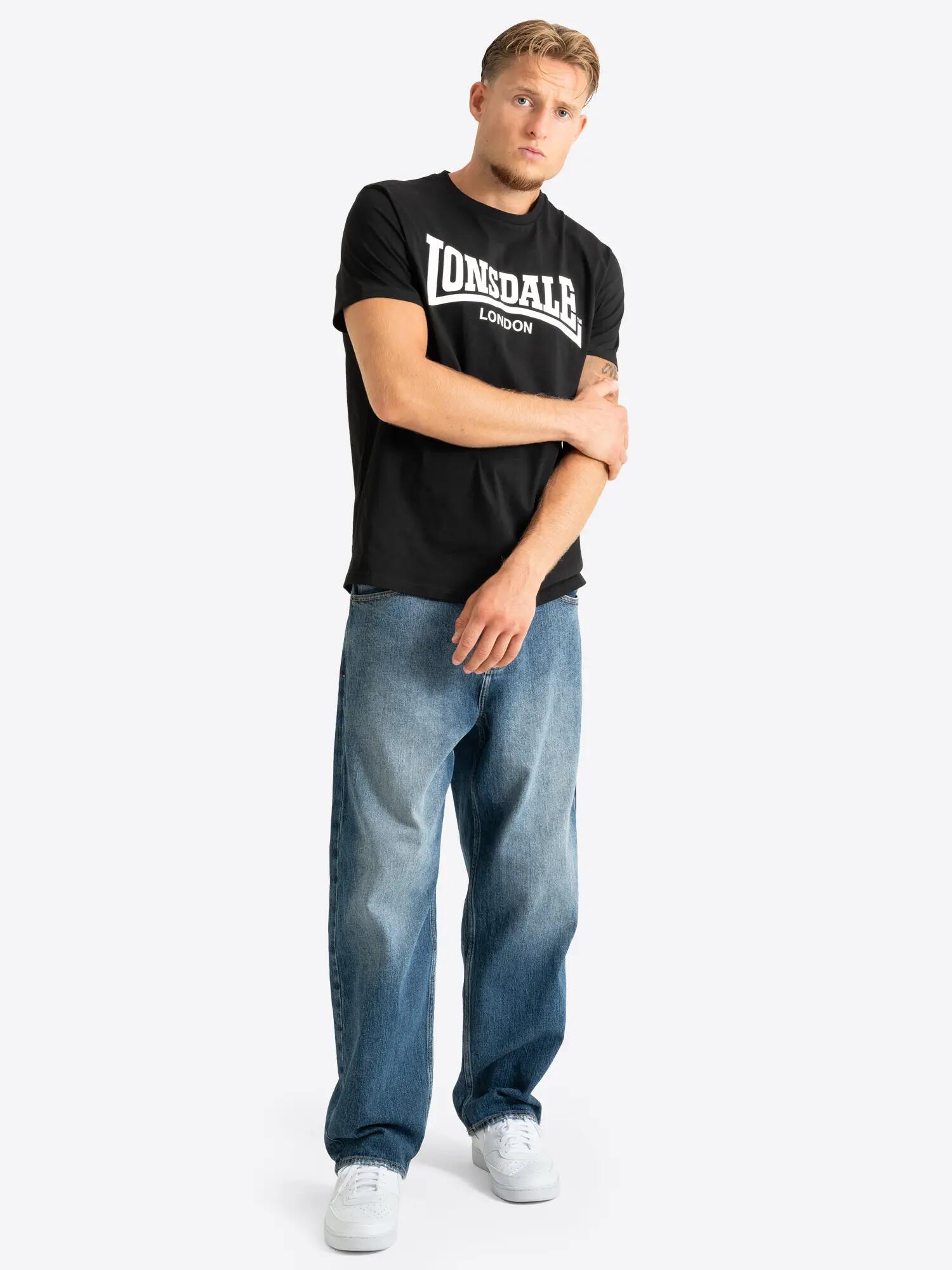Lonsdale T-Shirt & Vest Set Neasden 117937 Black/White-XXL 3/7