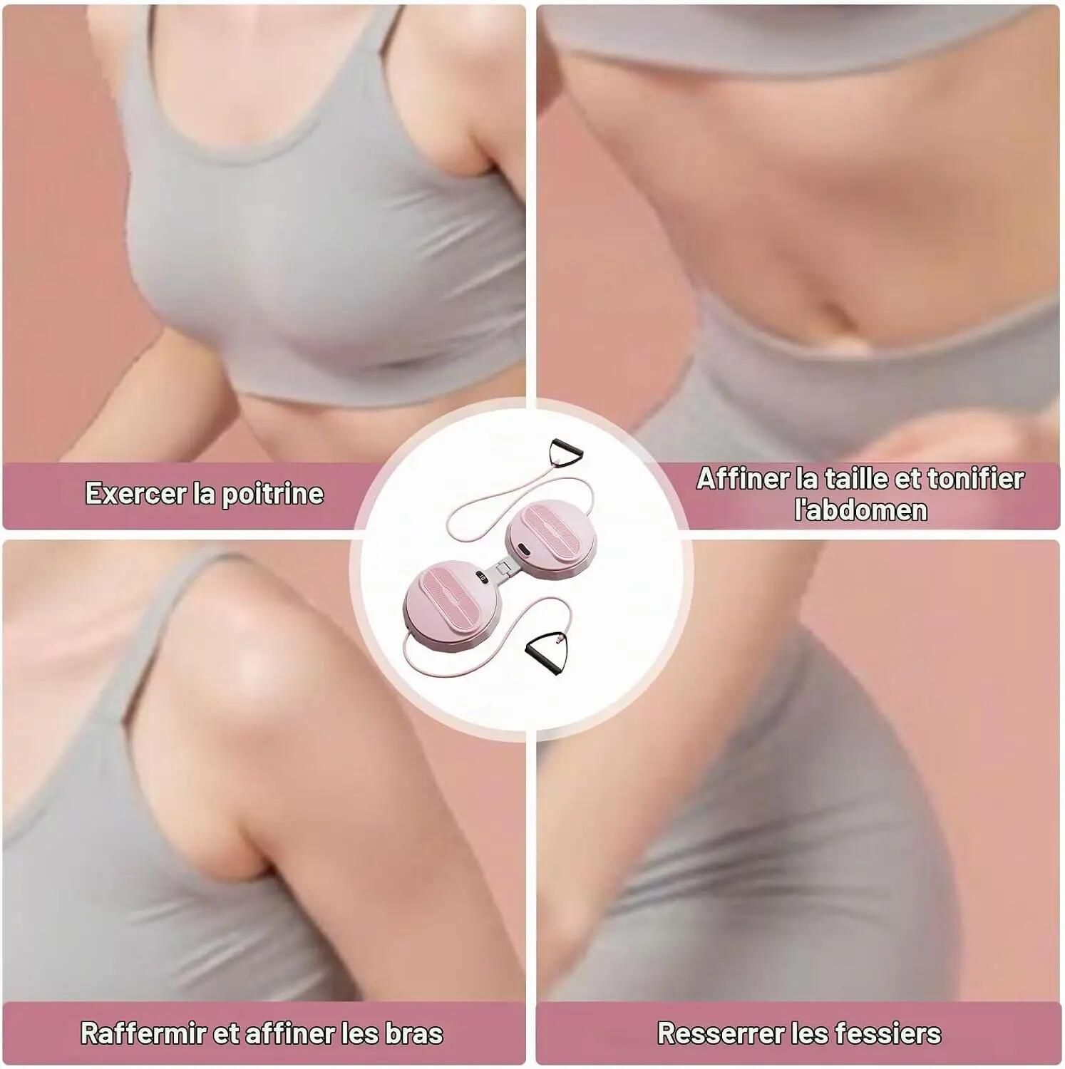 Appareil de musculation pliable avec podomètre et cordon de serrage, idéal pour 7/7