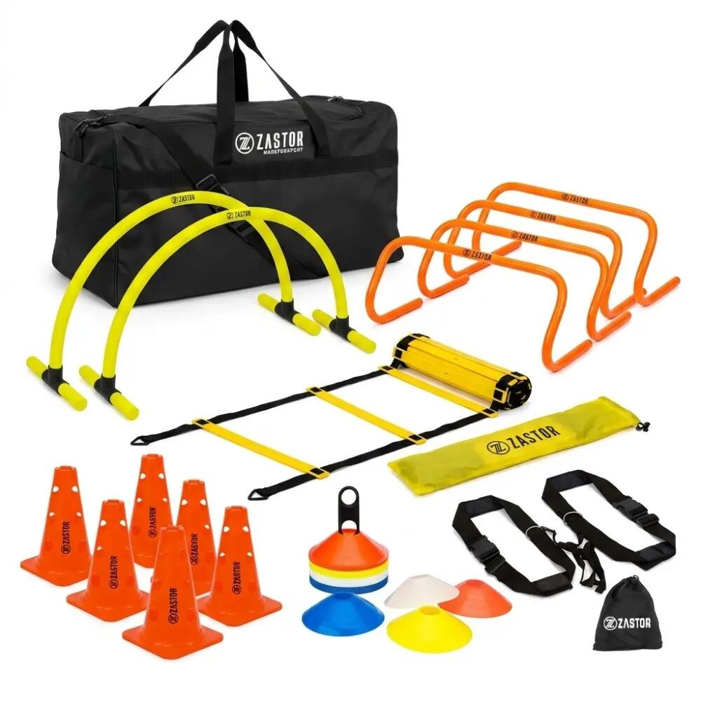 Conjunto de 7 artigos para uma sessão completa de treino. Saco incluído. 4/4