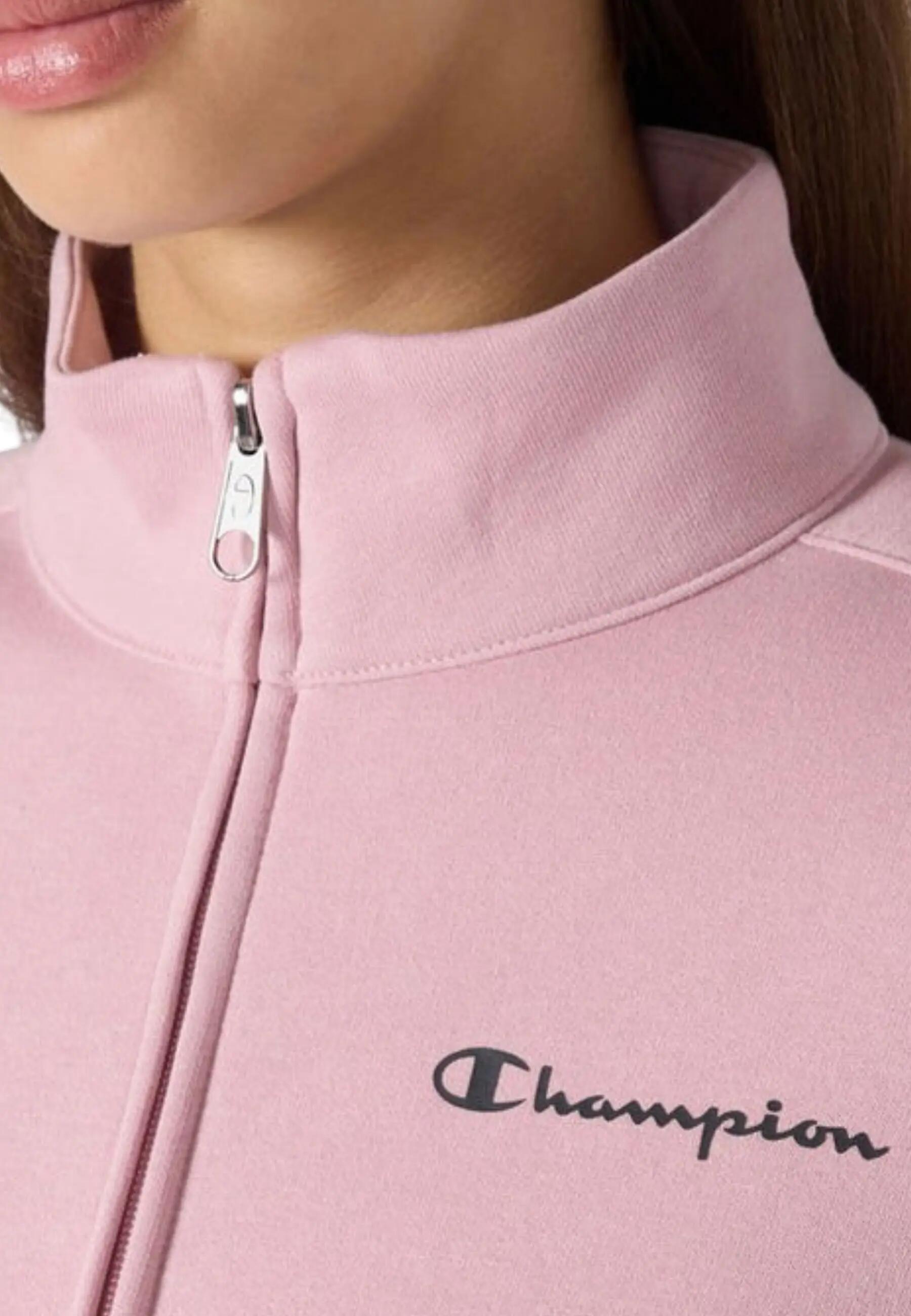 Champion - Dames Trainingspak Full Zip Gevoerd Slim Fit, Roze 3/5