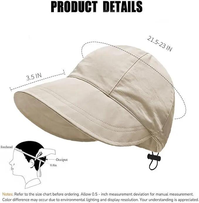 Chapeau de soleil pour femme Huablo UPF 50+ à large bord, protection UV, idéal p 6/6