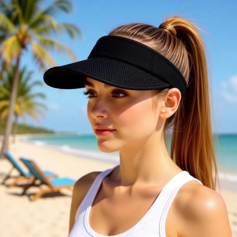 Visière solaire - Visière solaire femme - Chapeau de soleil - Chapeau de soleil 2/7