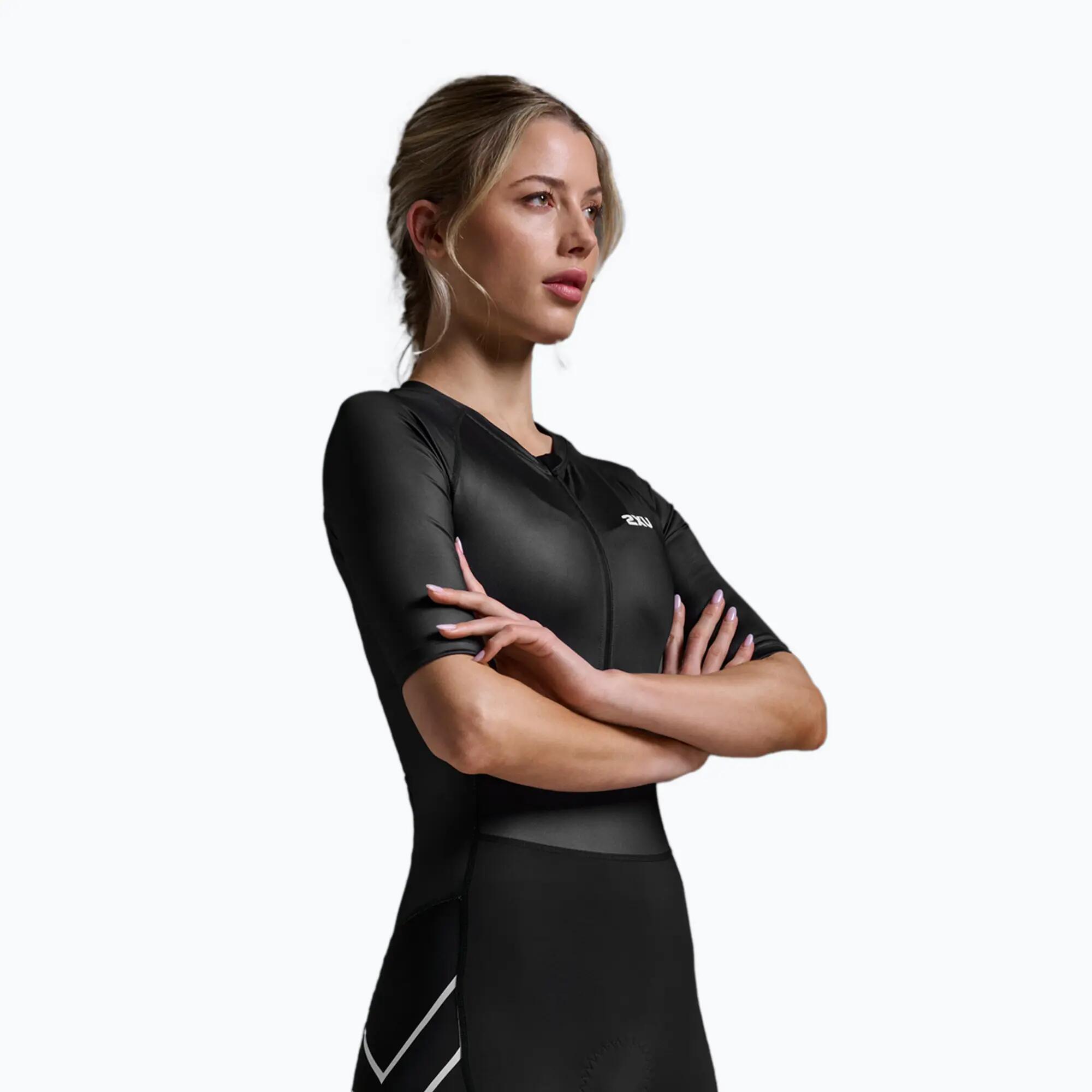 Kombinezon triathlonowy damski 2XU Core Sleeved 4/7
