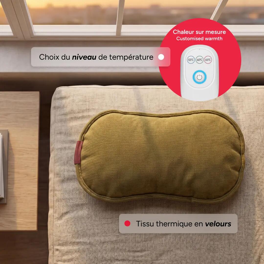 Offrez-vous une chaleur durable et personnalisable avec la bouillotte électrique 3/6