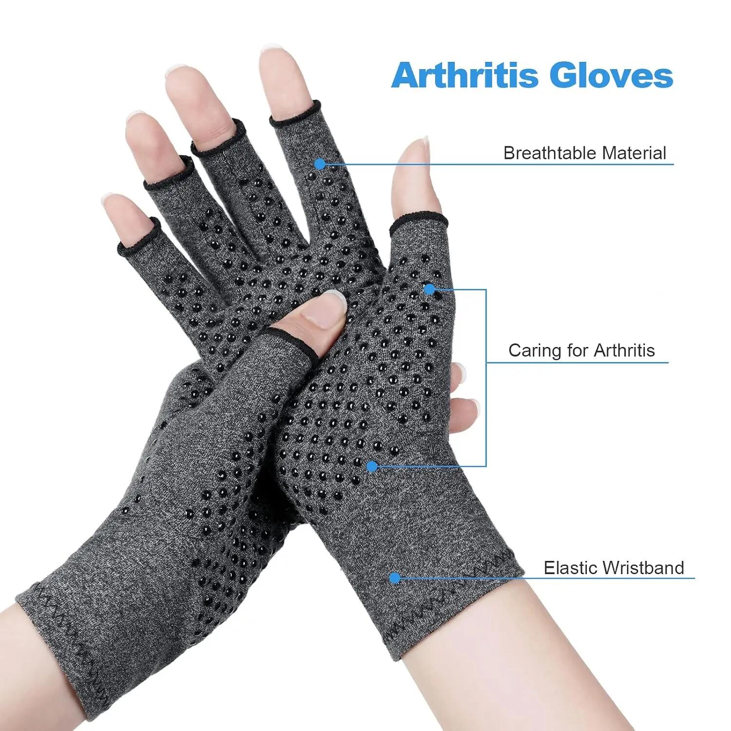 Gants de compression pour l'arthrite, 1 paire. Réchauffent les articulations des 3/6