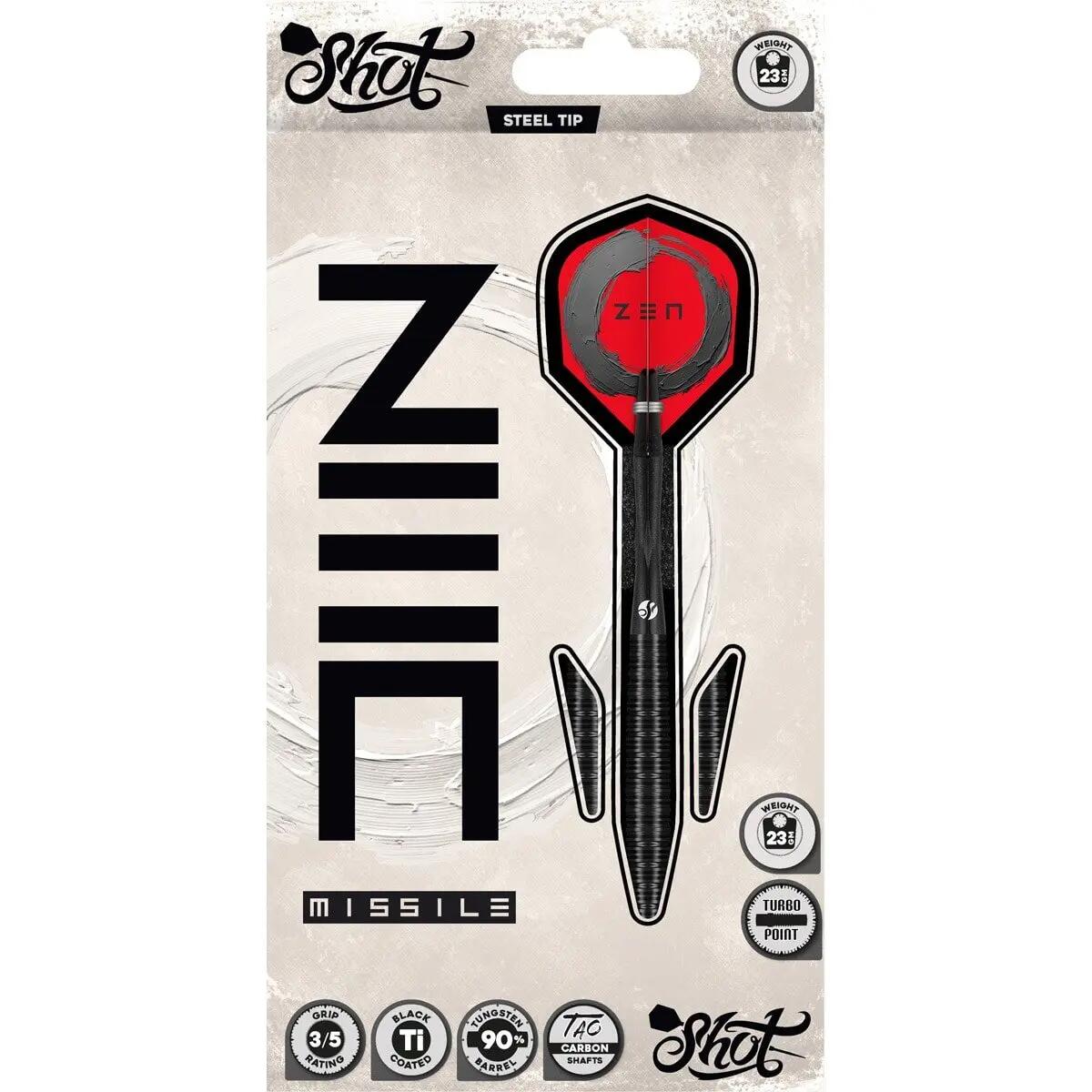 Zen Missile 90% TP 90% Tungsten Dartpfeile 5/6