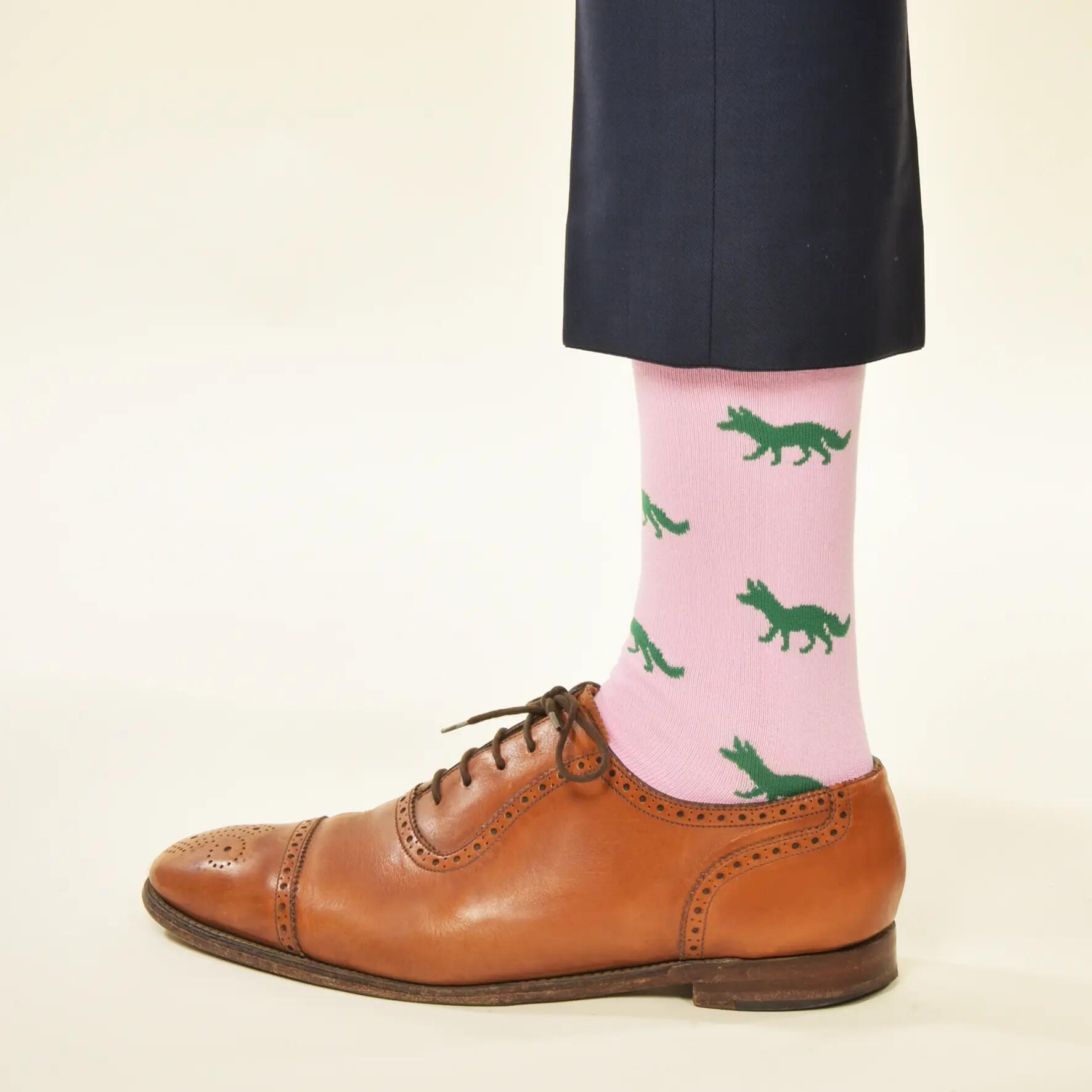 KRAWATTENDACKEL Chaussettes Renard - 452 Rose Renard Vert 36 - 40 2/2