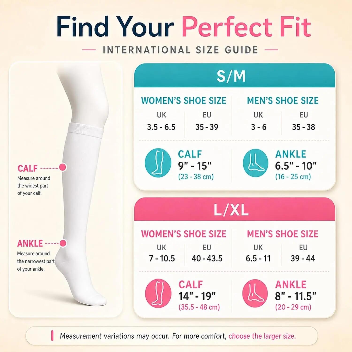 Lot de 6 paires de chaussettes de compression pour hommes et femmes, soutien quo 3/8