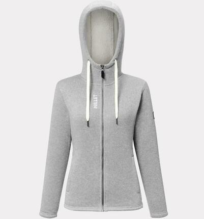 Veste Polaire Randonnée Femme Millet "CHAMONIX KNITWARM HOODIE W" XS Gris