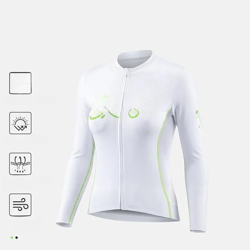 Maillot vélo manches longues respirant femme WEST BIKING 2/3