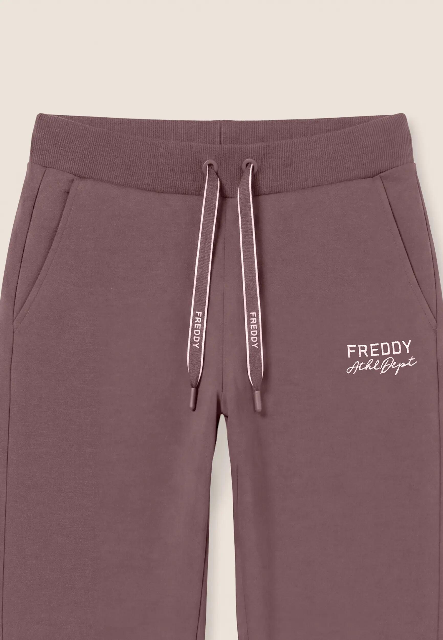 Dames sportbroek van sweatstof, regular fit met boorden 3/3