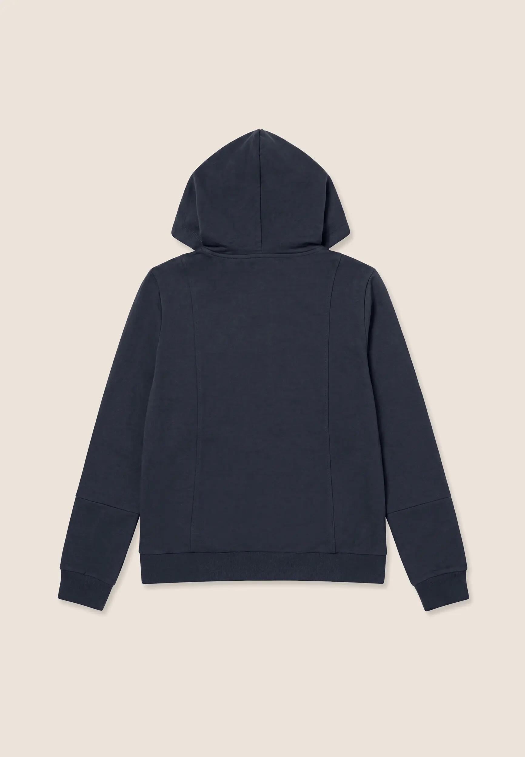 Felpa con cappuccio e zip, finiture elastiche logate 2/3