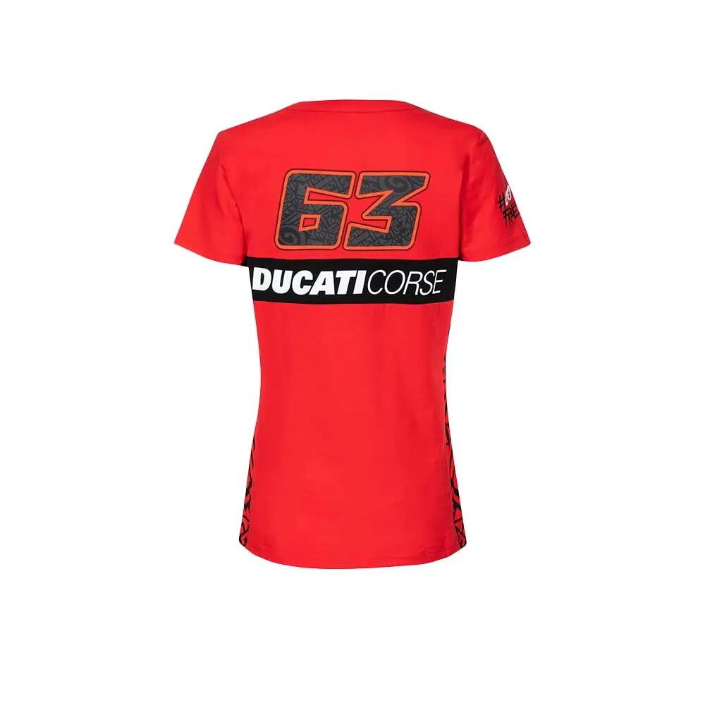 T-shirt VR46 63 Ducati Bagnaia Femme Rouge XS 2/2