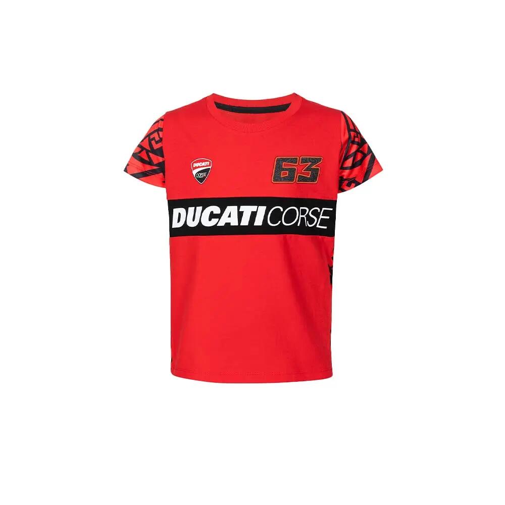 T-Shirt VR46 63 Ducati Bagnaia Kinder Rot 8-9 Jahre 1/2