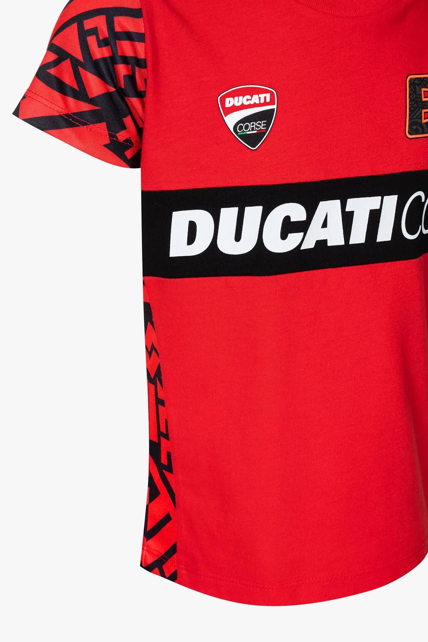 T-Shirt VR46 63 Ducati Bagnaia Kinder Rot 8-9 Jahre 2/2