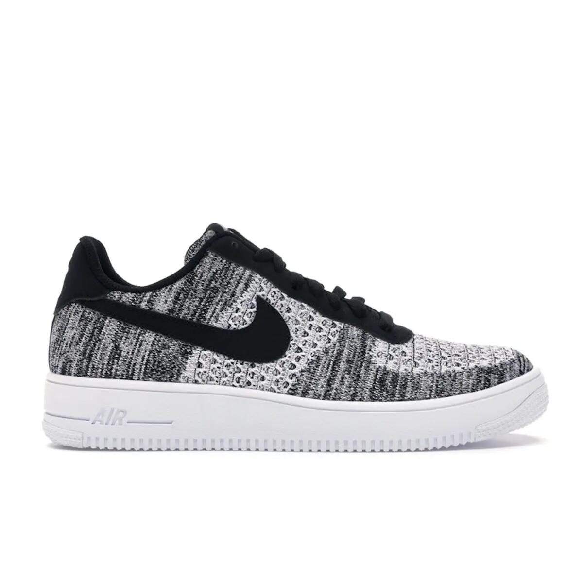 Nike Air Force 1 Flyknit 2 Black Pure Platinum 1/7