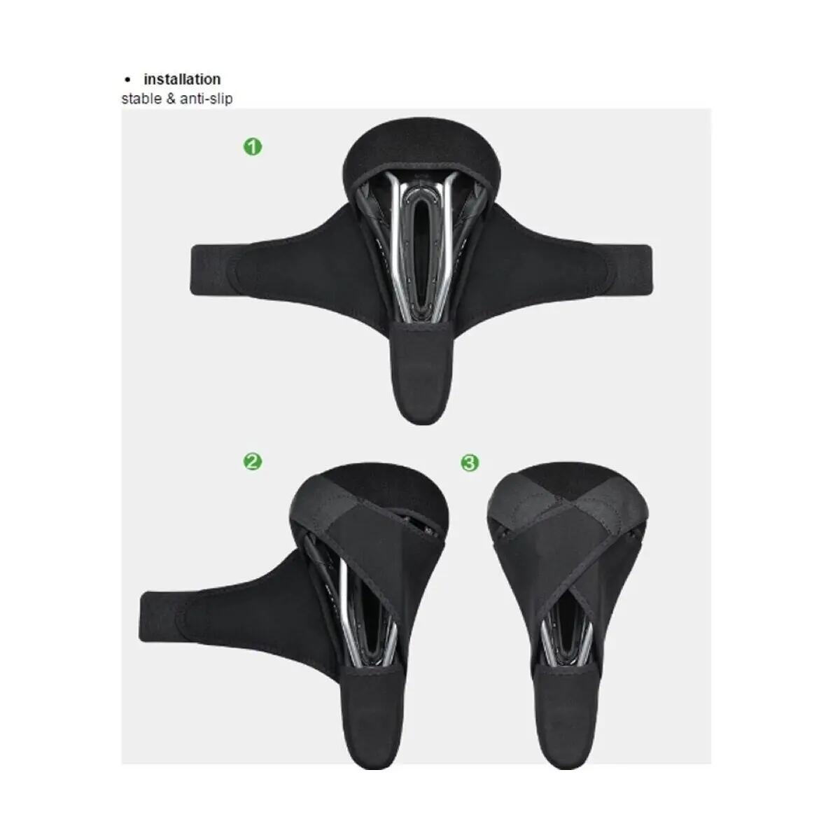 Fahrrad-Sattelschoner - Silikongel - LF047 - schwarz 5/5