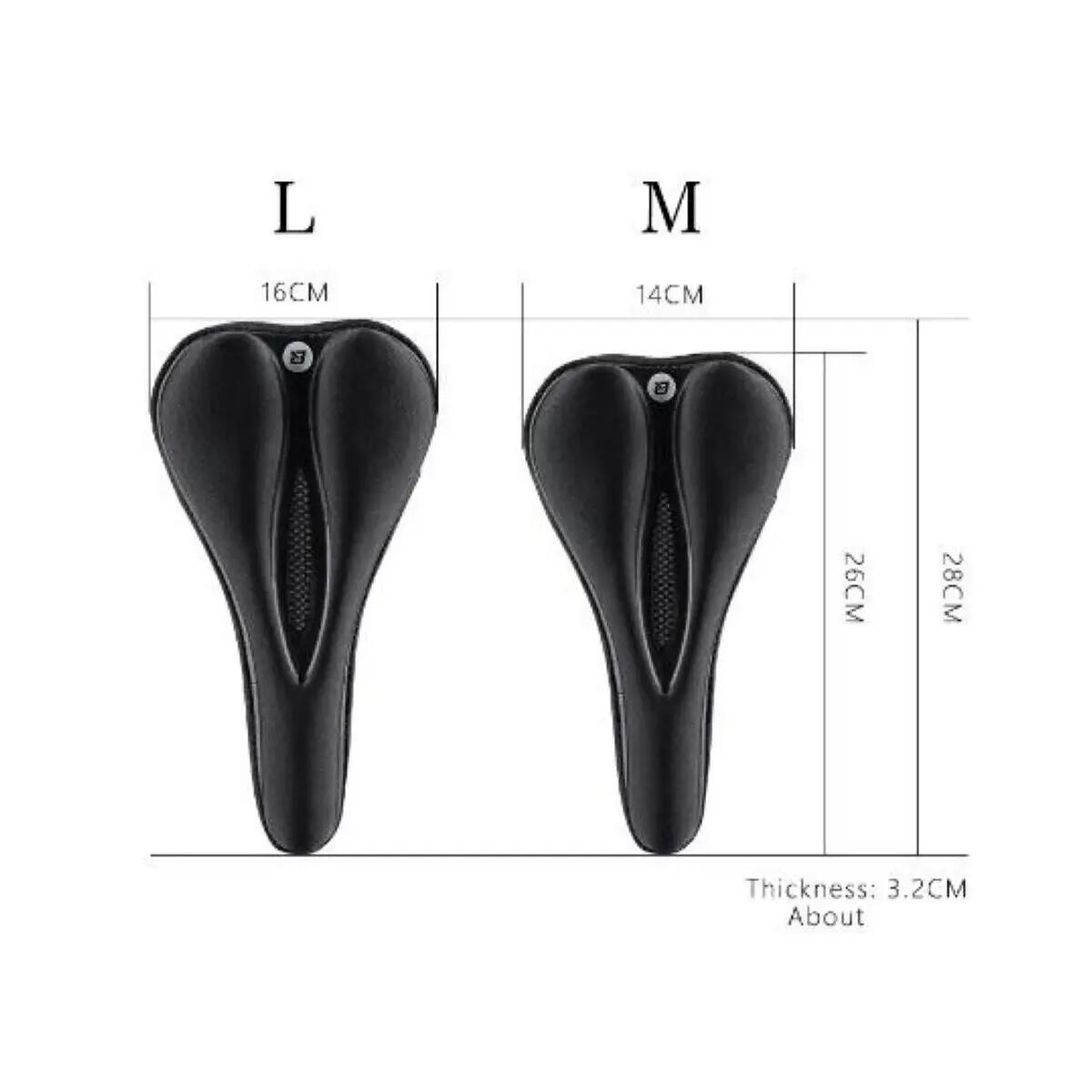 Fahrrad-Sattelschoner - Silikongel - LF047 - schwarz 4/5