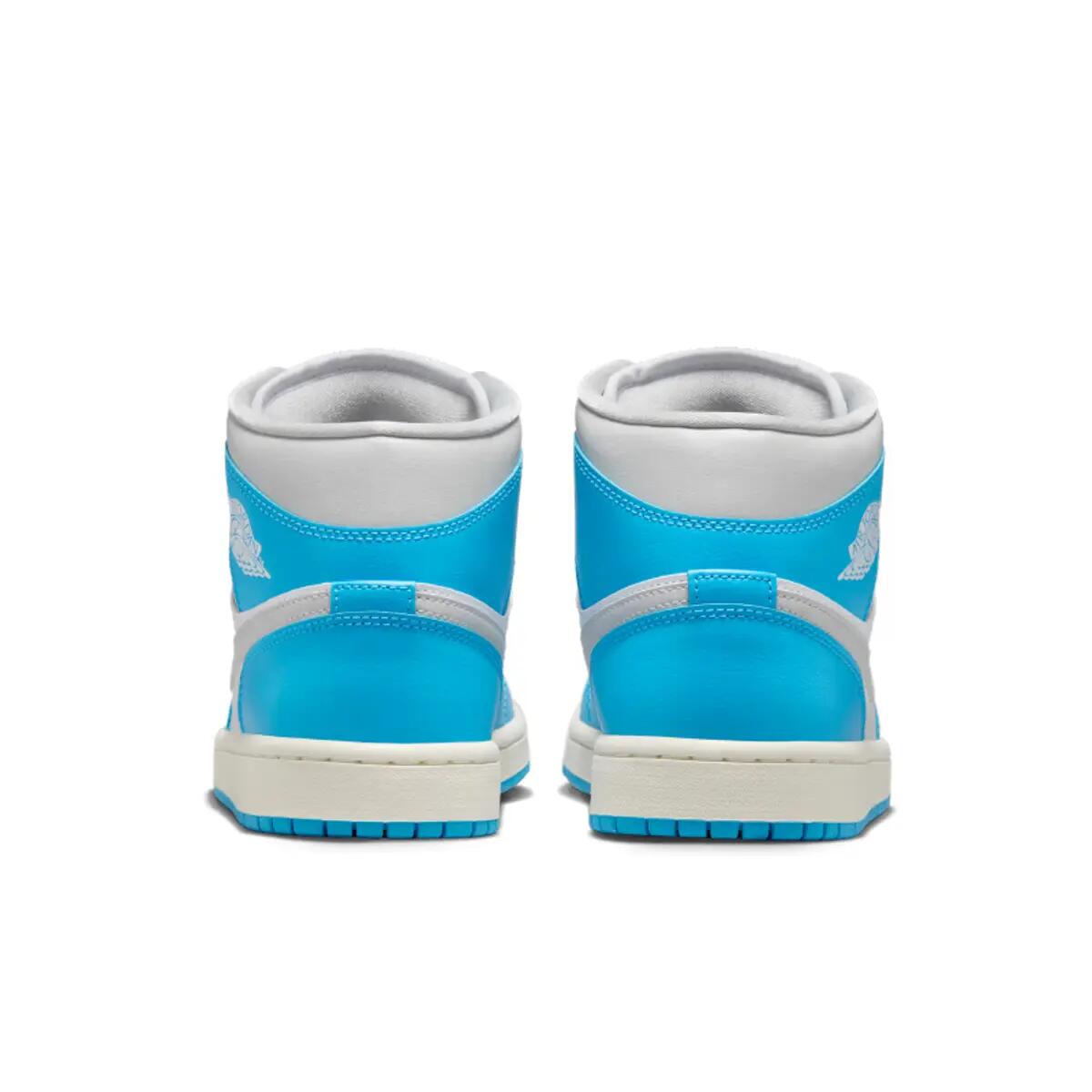 Jordan 1 Mid Dark Powder Blue White Sail Neutral Grey (Women's) 4/6
