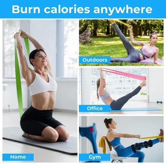 Bande de résistance en silicone hypoallergénique (5 pièces) - Bande de yoga unis 5/5