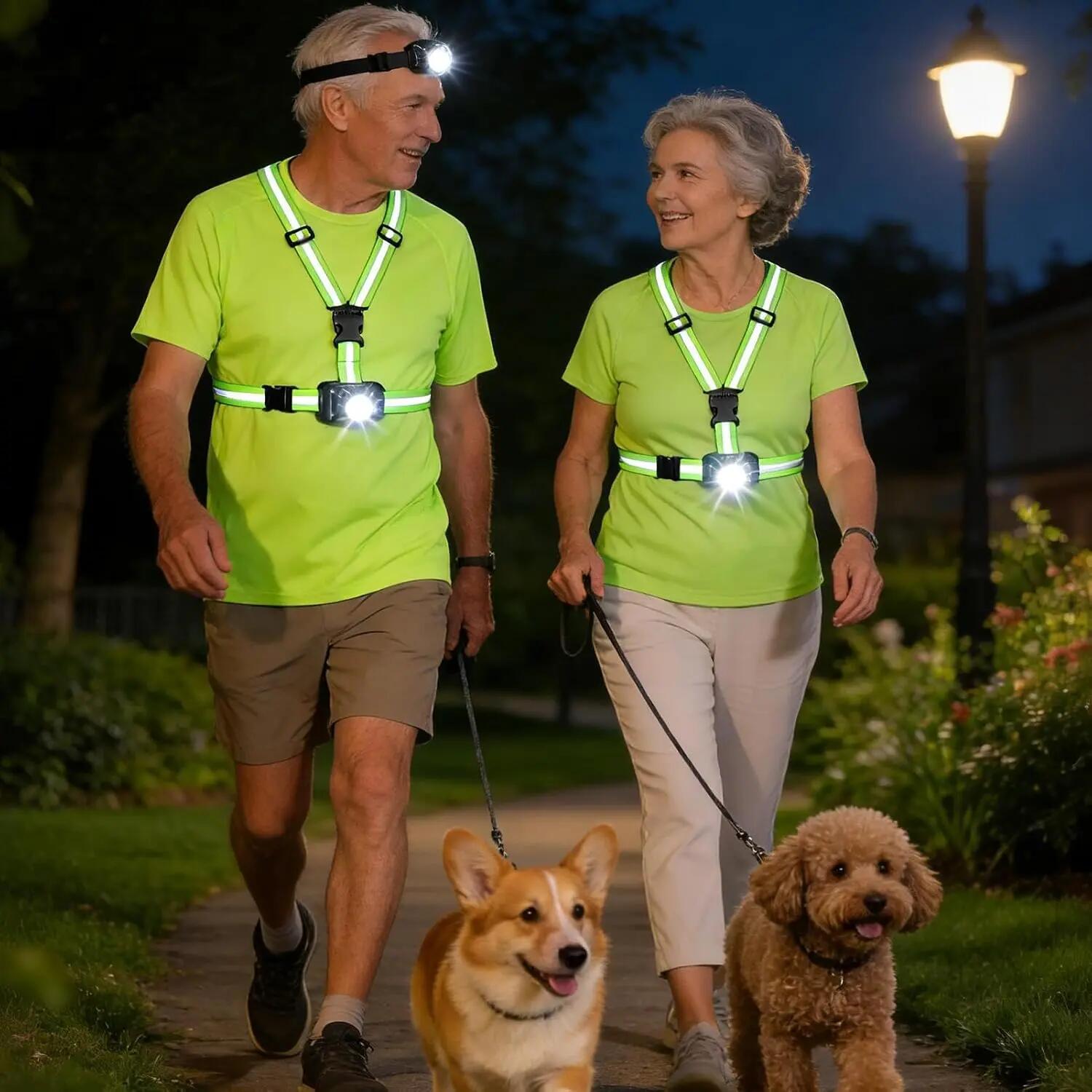 Lampe torche LED pectorale – 1000 lumens, idéale pour la course à pied, la rando 2/5