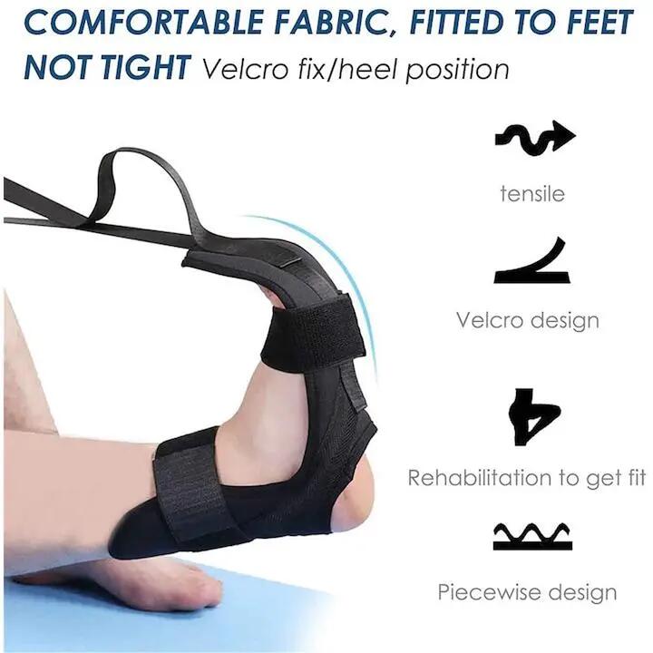 Étireur de jambes Tovbmup, souplesse, traitement de la douleur, 2 m, noir 4/5