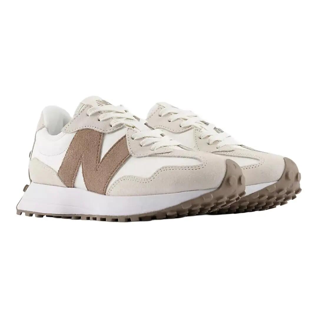 Zapatillas New Balance Beige 327 Linen con Sea Salt y Mushroom Cómodas y Resist 2/4
