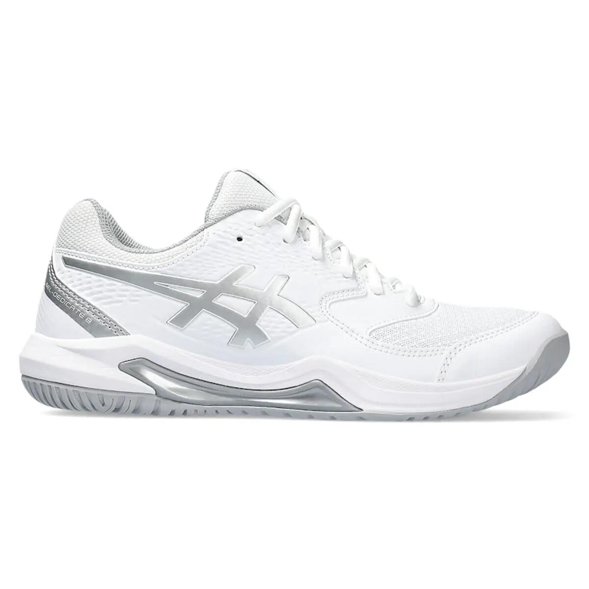 ASICS Gel-Dedicate 8 White Pure Silver (Women's) 1/6