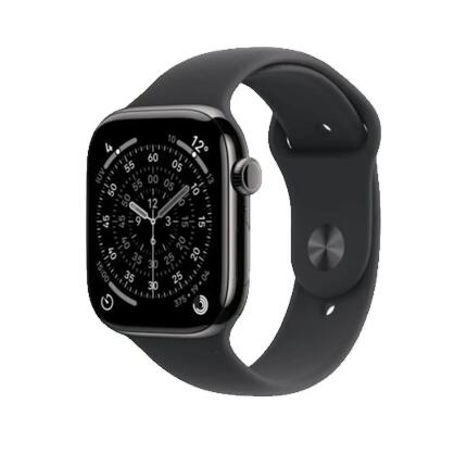 Sporthorloge Apple Watch Series 11 42 mm Slate Titanium met Zwarte Band