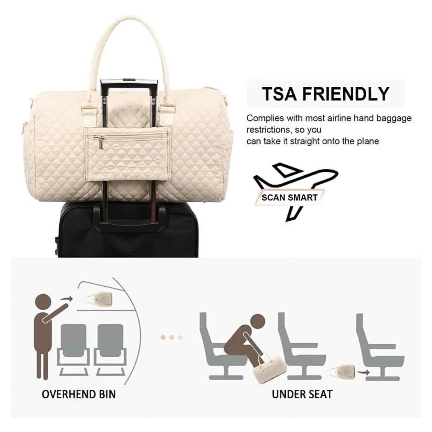 Sac de voyage, sac week-end pour femme avec trousse de toilette, sac de voyage c 5/5