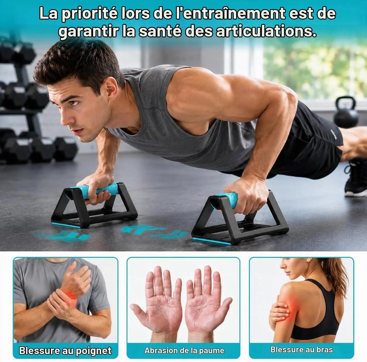 Support pour pompes pour hommes, outil de musculation du haut du corps, poignées 6/6