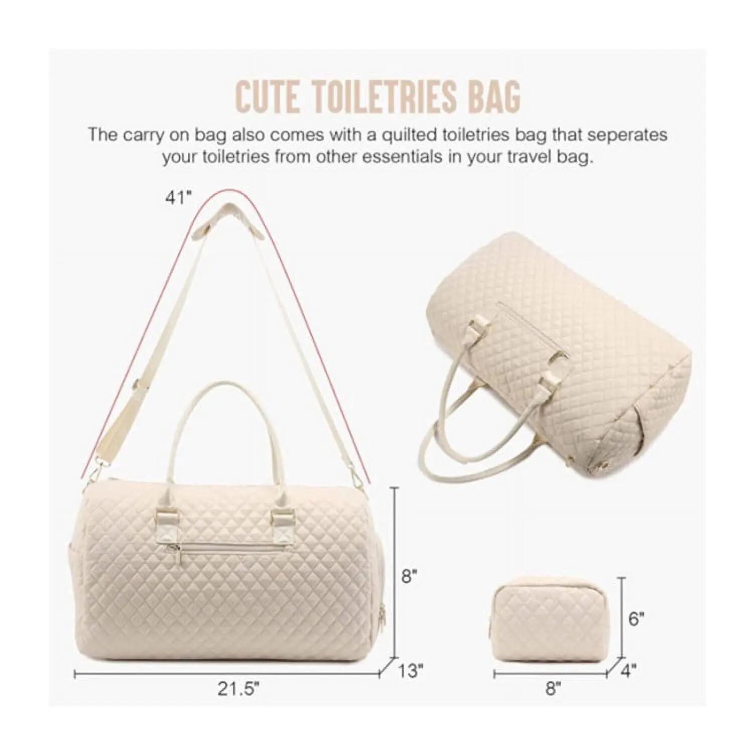 Sac de voyage, sac week-end pour femme avec trousse de toilette, sac de voyage c 2/5