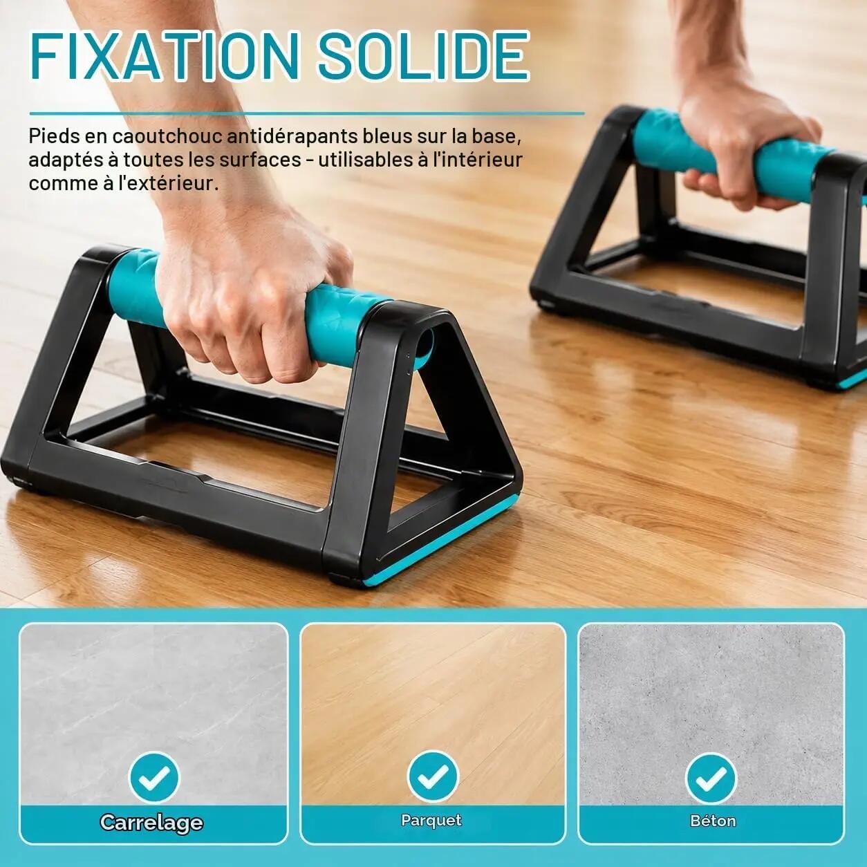 Support pour pompes pour hommes, outil de musculation du haut du corps, poignées 2/6