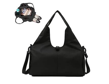 Sac de sport fourre-tout avec compartiment à chaussures pour femme, sac de voyag