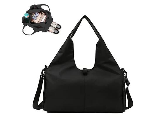 Sac de sport fourre-tout avec compartiment à chaussures pour femme, sac de voyag