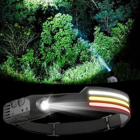 Lampe frontale - Lampe frontale - Lumière LED - Lampe frontale à induction - 3 c 5/8