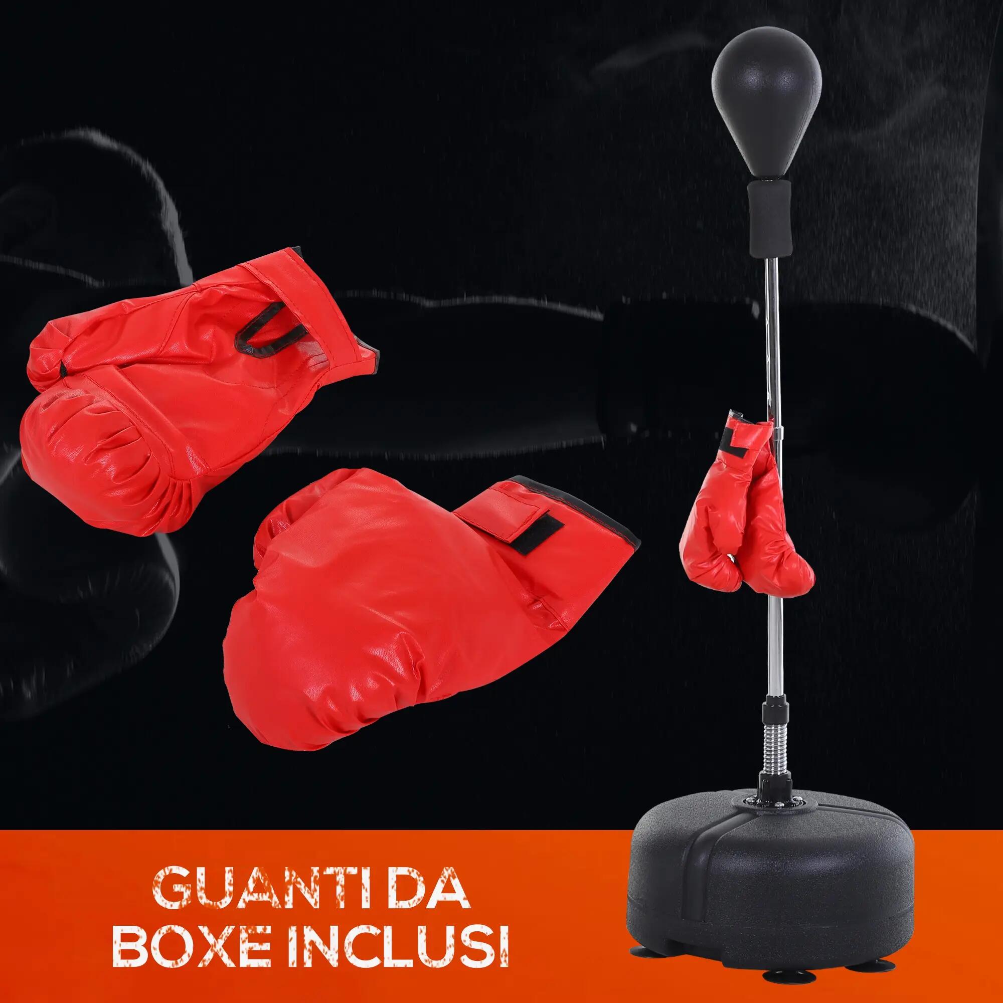 Sac de frappe au sol, autoportant, avec base lestable, ventouses et gants inclus 9/9