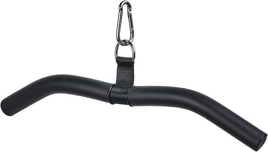 Barre de traction pour musculation, barre noire pour travailler les triceps/bice