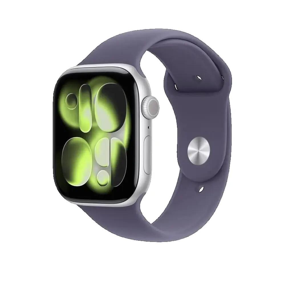 Apple Watch Series 11 46mm Silver Aluminium with Purple Strap