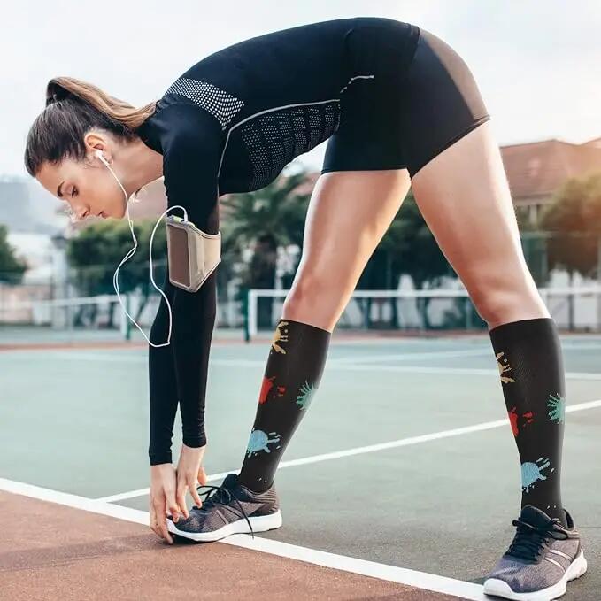 Chaussettes de compression pour femmes et hommes, lot de 6 paires. Idéales pour 4/5