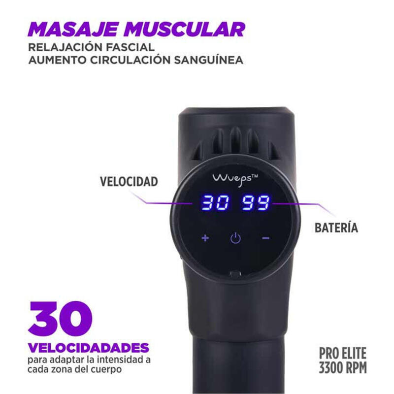 Wueps | Pro Pistola de Masaje Muscular Profesional