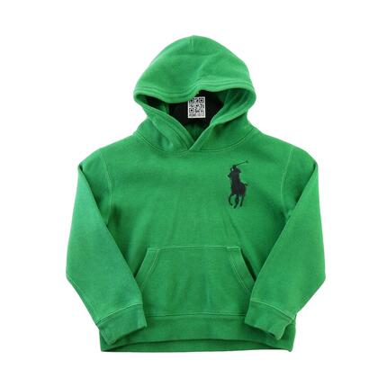Seconde vie - Sweat à capuche Garçon Big Pony Vert - Bon état
