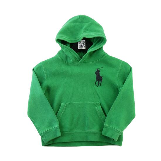 Seconde vie - Sweat à capuche Garçon Big Pony Vert - Bon état