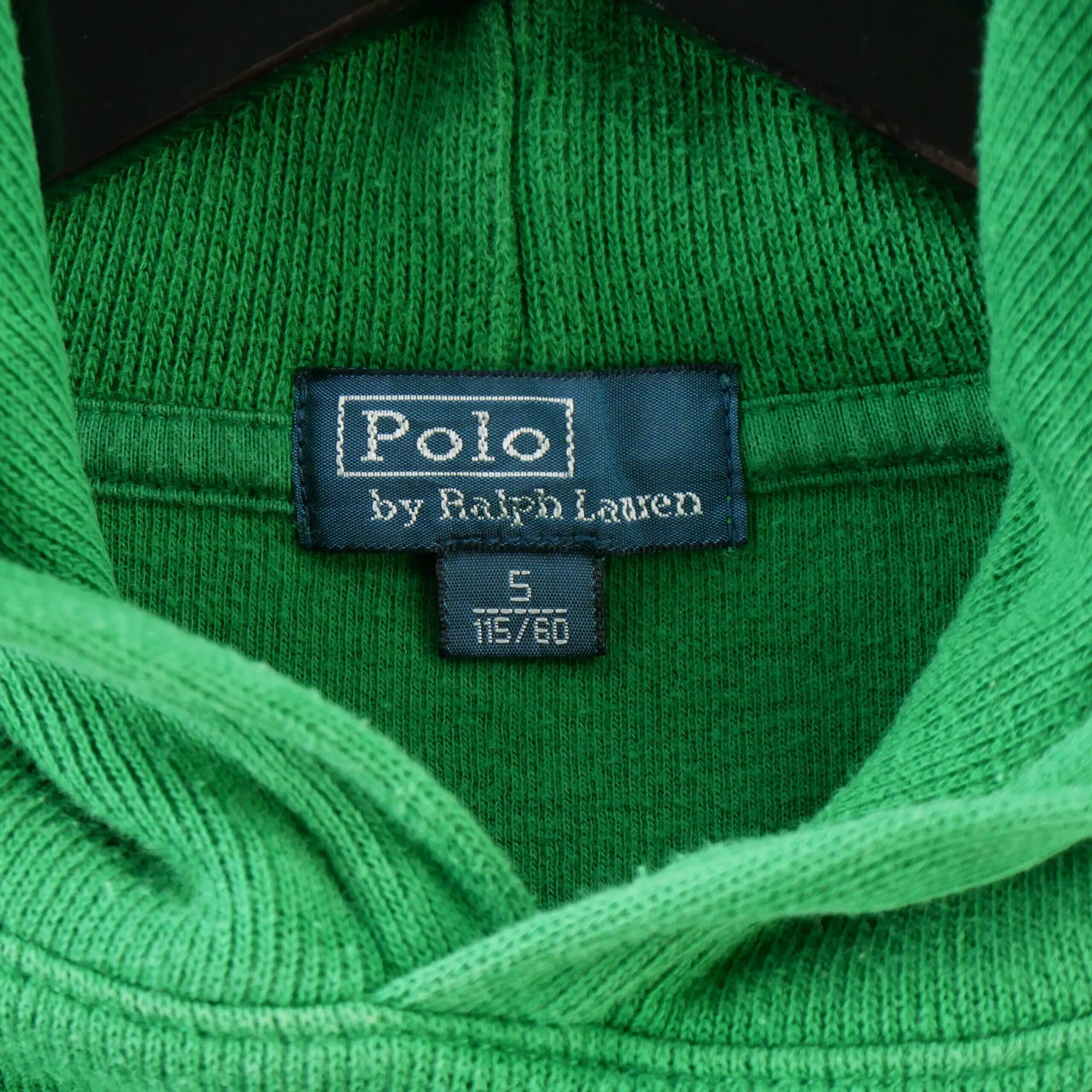 Seconde vie - Sweat à capuche Garçon Big Pony Vert - Bon état 7/8