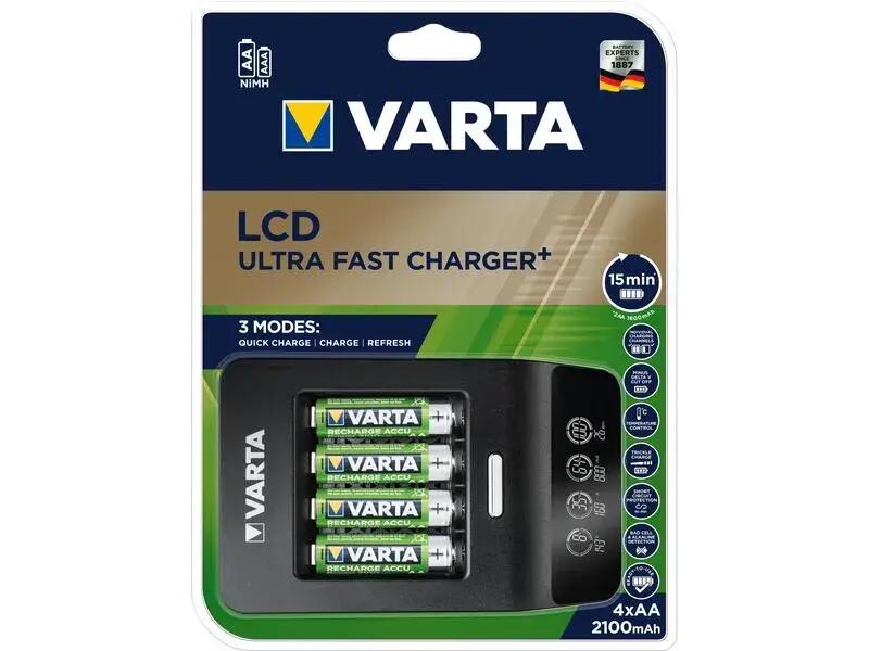 Varta LCD Ultra Fast Charger+ caricatore incl. 4x AA 2/2