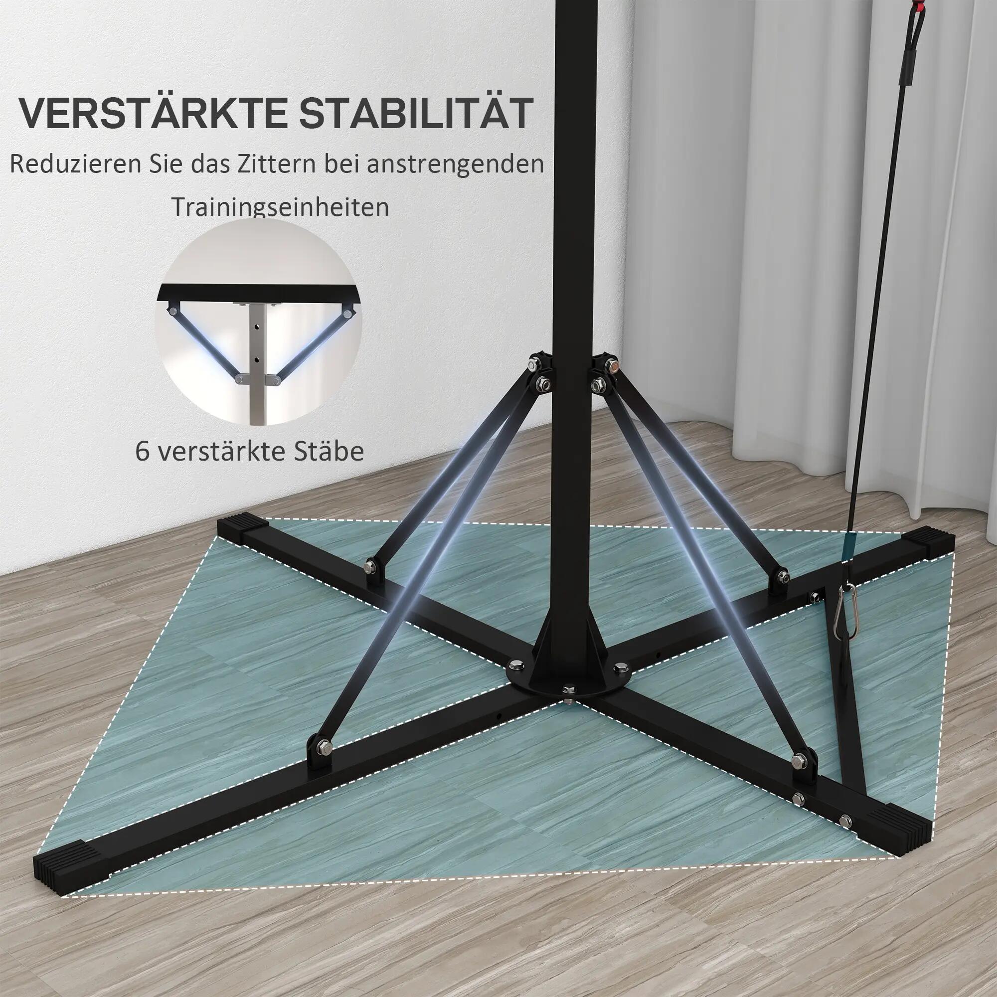 Support de sac de frappe réglable en hauteur avec speedball, structure en métal, 8/9