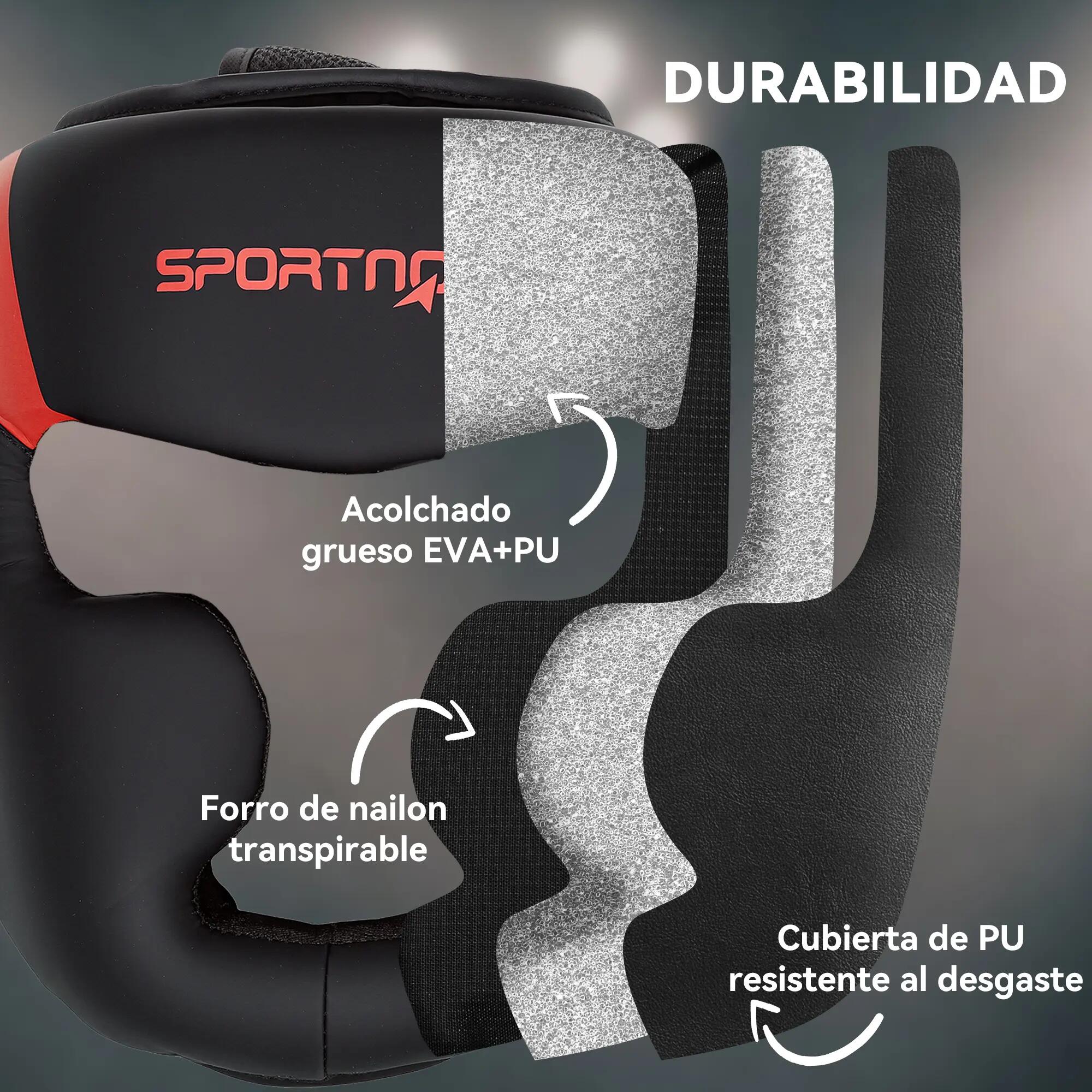 Casque de boxe MMA avec sangle ajustable pour grappling, sparring, arts martiaux 9/9