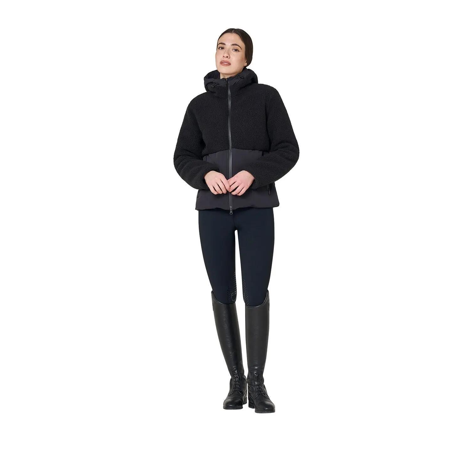 Equestro Dames Donsjas Met Teddy Details Zwart - 2/6